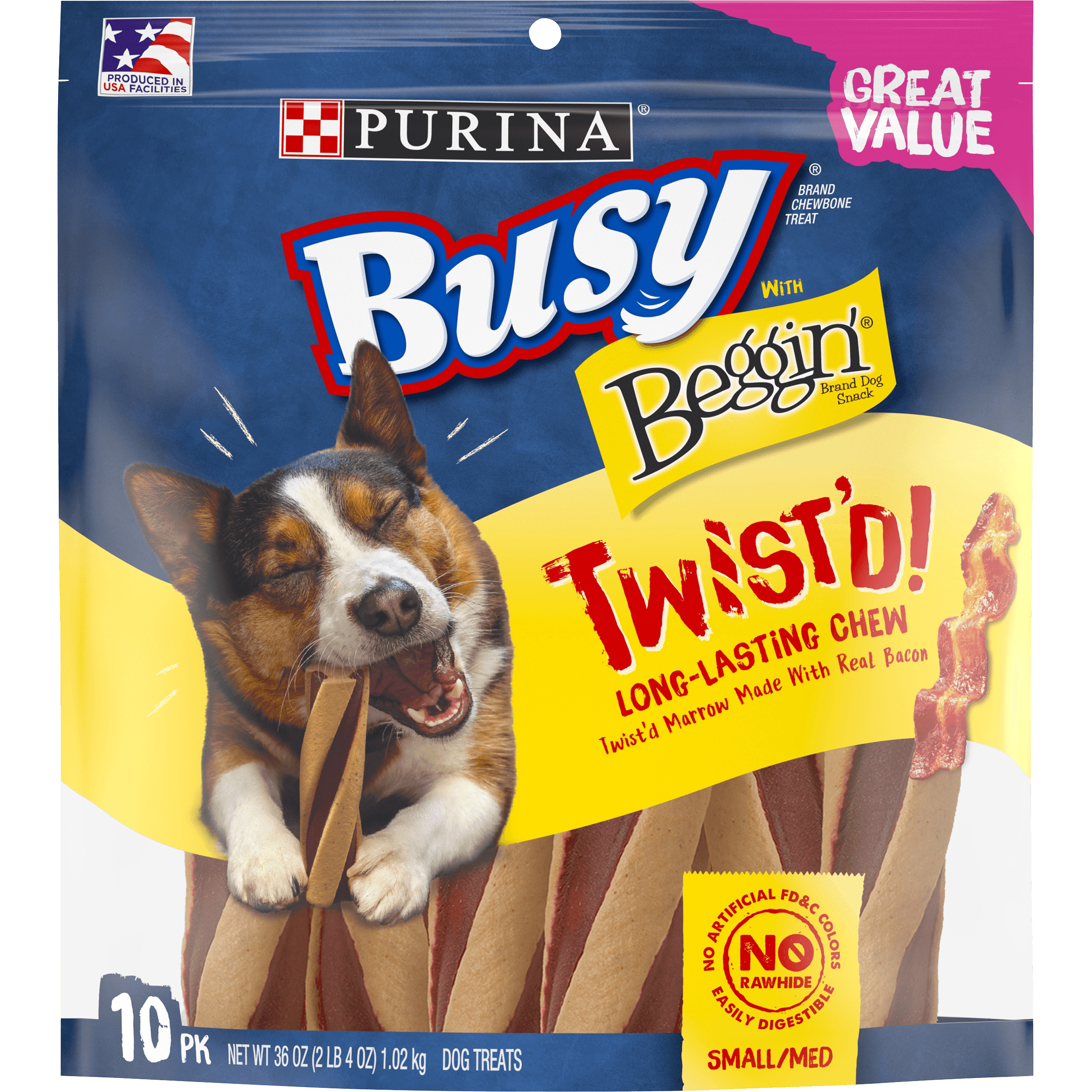 Purina Busy With Beggin Small/Medium Breed Dog Treats Twistd 10 ct