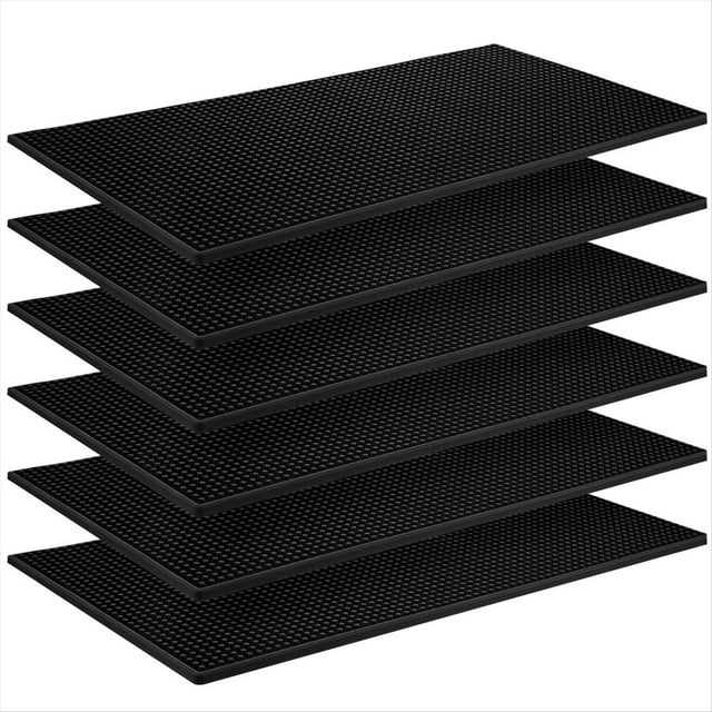 6 Uds Tapete de Goma Antideslizante para Servicio de Barra Tapete para Derrames para Encimera CóCtel Bartending Restaurantes BarberíA Clippers SalóN