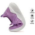 thumbnail image 3 of Hobibear Women Running Shoes Lightweight Breathable Sport Shoe for Gym Travel Work Purple 8, 3 of 6
