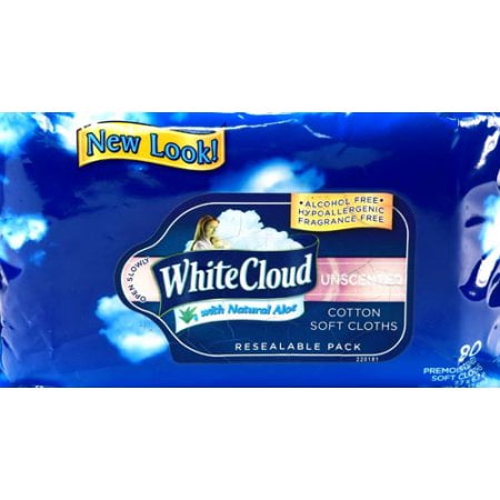 White Cloud Flushable Wipes, 80 Ct (Pack of 4)