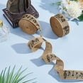 thumbnail image 4 of Musical Note Print Burlap Ribbons Tan 1-1/8 inch(30mm) about 5.47 Yards(5m)/Roll, 4 of 7