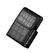 ACDANC Leather Flip Top Cigarette Case, Portable Scratch Protective Storage Box with Lighter Pocket Holder, Durable Practical Cigarettes Organizer Wallet Design, 20pcs Capacity