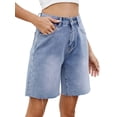 thumbnail image 2 of Women Jorts Baggy Jeans Jorts Outfits Shorts Hot Short Pants Streetwear Blue L, 2 of 10