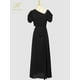thumbnail image 3 of H Han Queen-Vestidos acampanados divididos para mujer, Vestido de media pantorrilla ajustado OL, Vestido de fiesta informal de trabajo, Vestido elegante de oficina para mujer, 3 of 4