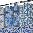 thumbnail image 4 of Extra Long Boho Shower Curtain 72x84 Inches - Vintage Floral & Tropical Leaves Pattern, Waterproof Bohemian Bathroom Decor with 12 Hooks, Tribal Rustic Style, 4 of 5