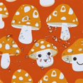 thumbnail image 5 of Awypu Orange and White Mushroom Pattern Waterproof Shower Curtain Multiple Sizes White, 5 of 7