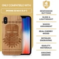 thumbnail image 7 of Case Yard Wooden Case Outside Soft TPU Silicone, Slim Fit Shockproof Wood Protective Phone Cover for Girls Boys Men and Women, Supports Wireless Charging Maya Mask Design case for iPhone-XS-Max, 7 of 7