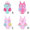 thumbnail image 3 of GYRATEDREAM Baby Girl One Piece Swimsuit Swimwear Toddler Kid Swan Bikini Bathing Suit Sunsuit Rash Guard 18M-6T, 3 of 8