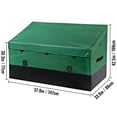 thumbnail image 2 of KFFKFF Outdoor Storage Box 230 Gallon Waterproof PE Deck Box with Galvanized Frame Patio Backyard Garden Portable Storage Containe for Boat, Yard, Patio (Green & Black), 2 of 9