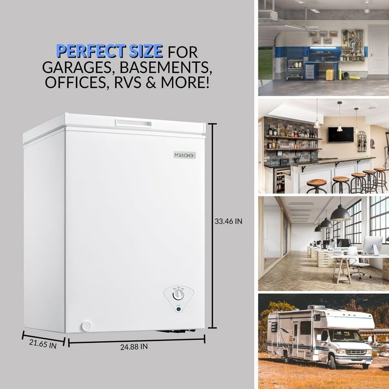 Igloo ICFMD50WH6A 5.0 CU. FT. Chest Freezer Walmart