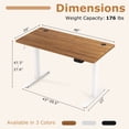 thumbnail image 3 of Costway Bureau Debout Électrique Réglable 48 Pouces x 24 Pouces Double Moteur avec Contrôleur, 3 of 10