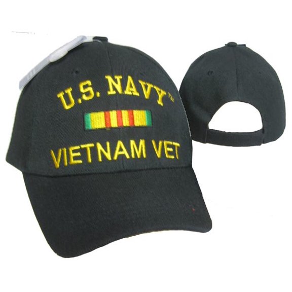 U.S. Navy Veteran Vetrans Ribbon 3d Embroidered Baseball Cap Hat (Licensed) TOPW