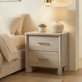 thumbnail image 2 of Furniture of America Gracie Modern Wood 2-Drawer Kids Nightstand with USB Ports, Cool Beige, 2 of 13