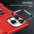 thumbnail image 6 of Military Grade Drop Impact for iPhone XR Rugged Case, 360 Metal Magnetic Car Rotating Ring Kickstand Holder Armor Heavy Duty Shockproof Case For iPhone XR,Red, 6 of 10