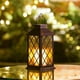 thumbnail image 4 of Farol solar colgante para jardín, LED parpadeante sin llama, farol para mesa, exterior, fiesta, etc., 4 of 5
