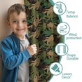 thumbnail image 3 of Blackout Kids Curtains,Green Camouflage Bigfoot Pattern Childrens Insulated Curtains Set Of 2,Bedroom Essentials,Toddler Room Decor 42x63in(106x160cm), 3 of 5