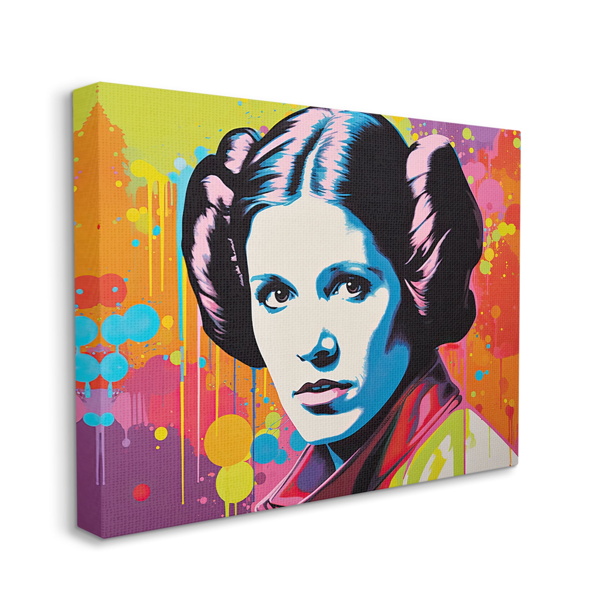 Stupell Industries Paint Splash Leia Fairy Tales & Fantasy Painting Gallery Wrapped Canvas Art Print Wall Art, 20 x 16
