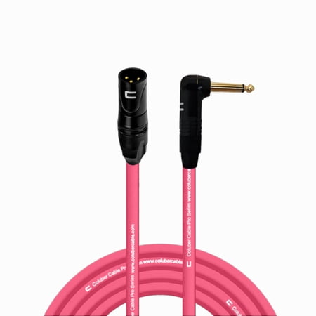Coluber Cable - 3-Pin XLR Male to Right Angle 1/4" TS Unbalanced Mono Cable