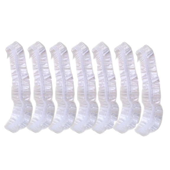 ACDANC 100 Pcs Disposable Shower Caps,Plastic Clear Waterproof Hair Cap,Multi-Purpose Elastic Bath Cap for Women Spa,Home,Hotel,Salon,Travel