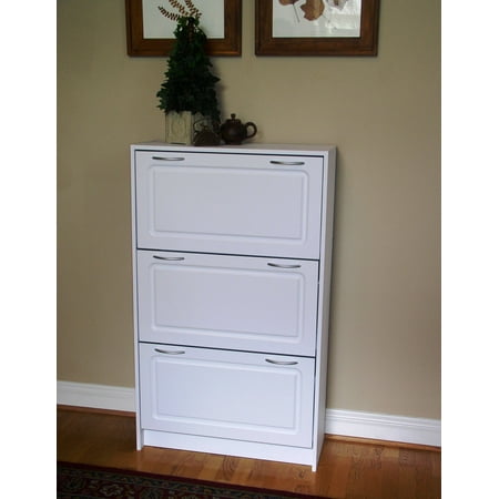 D Concepts Deluxe Triple Shoe Cabinet White D Concepts Deluxe Triple Shoe Cabinet White