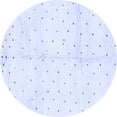 thumbnail image 1 of Ahgly Company Machine Washable Indoor Round Solid Blue Modern Area Rugs, 6' Round, 1 of 4