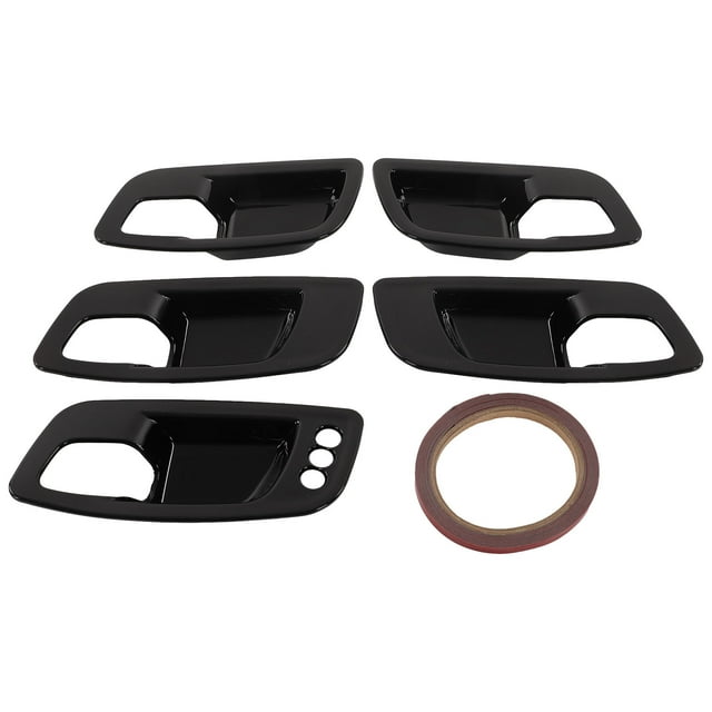 Couvercle de Cuvette de Poignée de Porte Intérieure, Remplacement Professionnel de Couvercle de Cuvette de Poignée de Porte Intérieure Résistante à l'Usure pour Chrysler 300 2015-2021 pour Voiture Noir Brillant