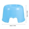 thumbnail image 4 of UPGRATOR 1Pcs Bol Rond en Plastique pour Chien pour Alimentation et Arrosage - Couleur Bleue, 4 of 5