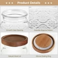 thumbnail image 4 of 5Pcs 17oz 24 oz 34oz Vintage Glass Canisters, Retro Kitchen Canisters with Airtight Lids, Food Storage Containers, Pantry Jar for Coffee Bean, Tea, Spices, 4 of 6