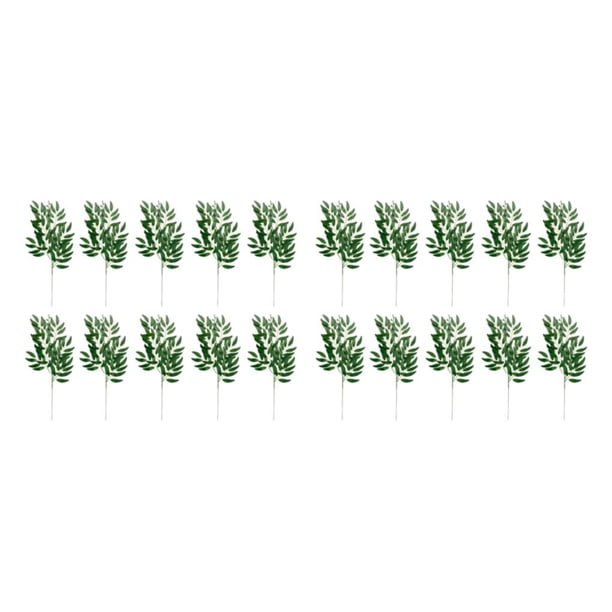 Arreglo de hojas de plantas Yuarrent ramo artificial de hoja de sauce falso tipo1/Verde 2Conjunto