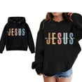 thumbnail image 4 of Teen Boys Hoodies Jesus Loves You Print Hooded Sweatshirts Long Sleeve Graphic Hoodies Fashion Loose Pullover Top Cute Clothes Size 11-12 Years Girls Clothes Cute&nbsp;Boy Girl&nbsp;Clothing, 4 of 7