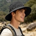 thumbnail image 5 of WMNTST Mens Bucket Hats Mesh Breathable Wide Brim Sun Hat Solid Color Outdoor Hiking Camping Hats, 5 of 5