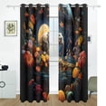 thumbnail image 2 of Elephant Flowers and Moon Butterflies Black Out Curtains 72 Inch Length Curtains for Sliding Glass Doors Bedroom Living Room 2 Pack, 2 of 6
