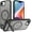 Frosted Matte Black, variant on MYKOMI for iPhone 16E case: [fit for Magsafe] Strong Magnetic & Invisible Stand, Military-Grade Drop Protection with Screen Protector, Adjustable Kickstand Frosted Translucent Matte Phone Case