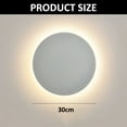 thumbnail image 2 of 30cm Modern minimalist aisle staircase wall background wall light round led wall lamp touch-white, 2 of 5