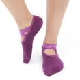 thumbnail image 2 of B91xZ Femmes Coton Chaussettes Confort Cheville Chaussettes, Mauve Taille Unique, 2 of 3