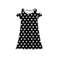 thumbnail image 5 of XADYUY Girls Dresses Casual A-Line Sleeveless Toddler Skater Polka Dot Twirl Crew Neck Swing kids sundresses girls 4-16,Black 11-12 Years, 5 of 6