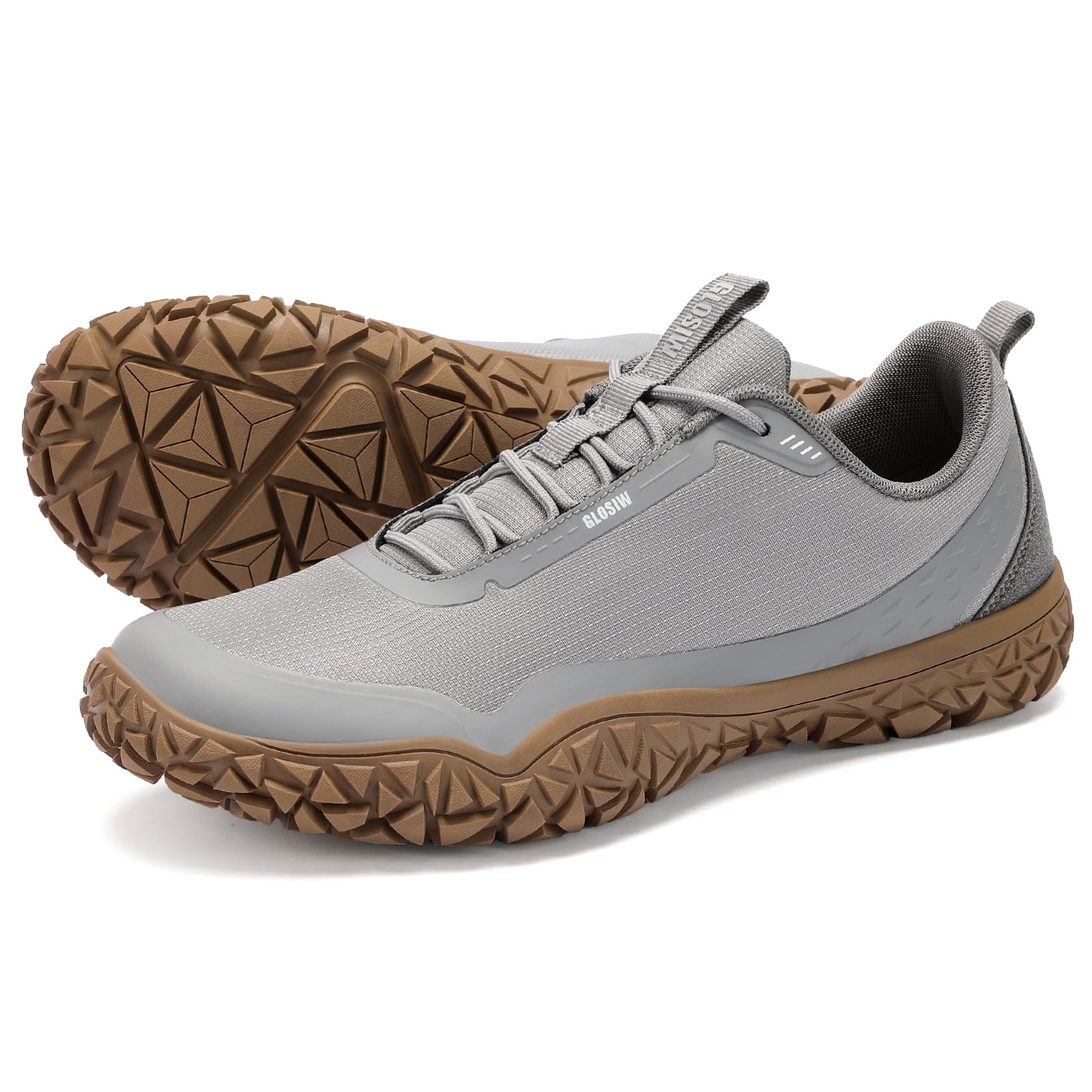 GLOSIW men Sneakers,Wide Toe Box Shoes men Zero Drop Barefoot Shoe Men Trail Running Shoe Non-Slip Lightweight Walking Hiking Shoes Cross-training