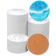 thumbnail image 1 of Juego de posavasos redondos de cerámica con almohadillas para orejas de corcho de 4 pulgadas – posavasos redondos para bebidas, 1 of 8