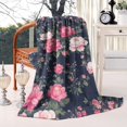 thumbnail image 2 of Pioneer Flower Floral Print Pattern Blanket,Comfortable Soft Flannel Throw Blanket,All Season,Warm Lightweight Blankets for Sofa Bed Couch Living Room Chair,40"x50", 2 of 4