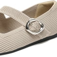 thumbnail image 4 of Zapatos Mary Jane para mujeres con correa de tobillo Slip on Flats cómodos zapatos de vestir de ballet, 4 of 6