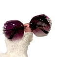 thumbnail image 1 of Rimless Rhinestones Sunglasses Womens Fashion Gradient Lens Shades Sun, 1 of 8
