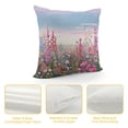 thumbnail image 4 of Creowell Flowers Sky Clouds Pillow Covers Short Plush Spring Printed Indoor Outdoor 1PC 12x12in, 4 of 5