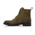 thumbnail image 4 of Polar Fox Wright MPX808583A Men's 7-Eyelets Classic Dress Boots with Zipper Closure, in Olive Suede, Men's Size 10, 4 of 7