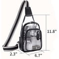 thumbnail image 3 of Clear Travel Shoulder Bag Waterproof Lightweight Transparent Messenger Crossbody Bag, Secure Zipper For Everyday Hands-Free Use, 3 of 6