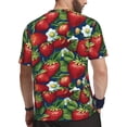 thumbnail image 2 of Wukai Strawberry2 Print Men's Short-Sleeved Mesh T-Shirt,Quick-Dry Short Sleeve Workout T-Shirt-Large, 2 of 8