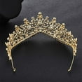 thumbnail image 4 of Bridal Crystal Tiara Princess Ruby Sapphire Emerald Crown Rhinestone Cake Topper Wedding Headpiece Prom Party Bridesmaid Hair Accessories for Women and Girls, 4 of 11
