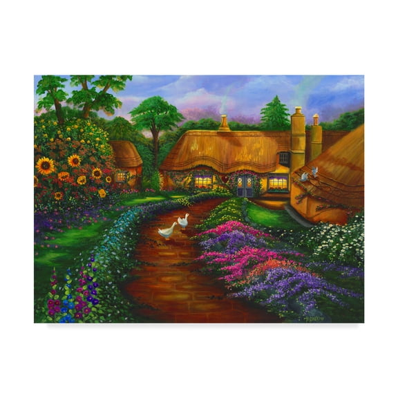 Trademark Fine Art 'Honeymoon Cottage' Canvas Art by Bonnie B Cook
