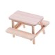 thumbnail image 2 of Juego de mesa y silla para casa de muñecas, modelo de taburete de madera, modelo Dioramas, Mini adorno realista para escena en miniatura, 1:12, 2 of 9