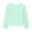 Mint Green, variant on REDARER Girls' Hollow Out Long Sleeve Casual Blouse - Loose Fit Round Neck Comfortable Breathable Spring Summer Daily Wear Basic Tee Top,10-12 Years