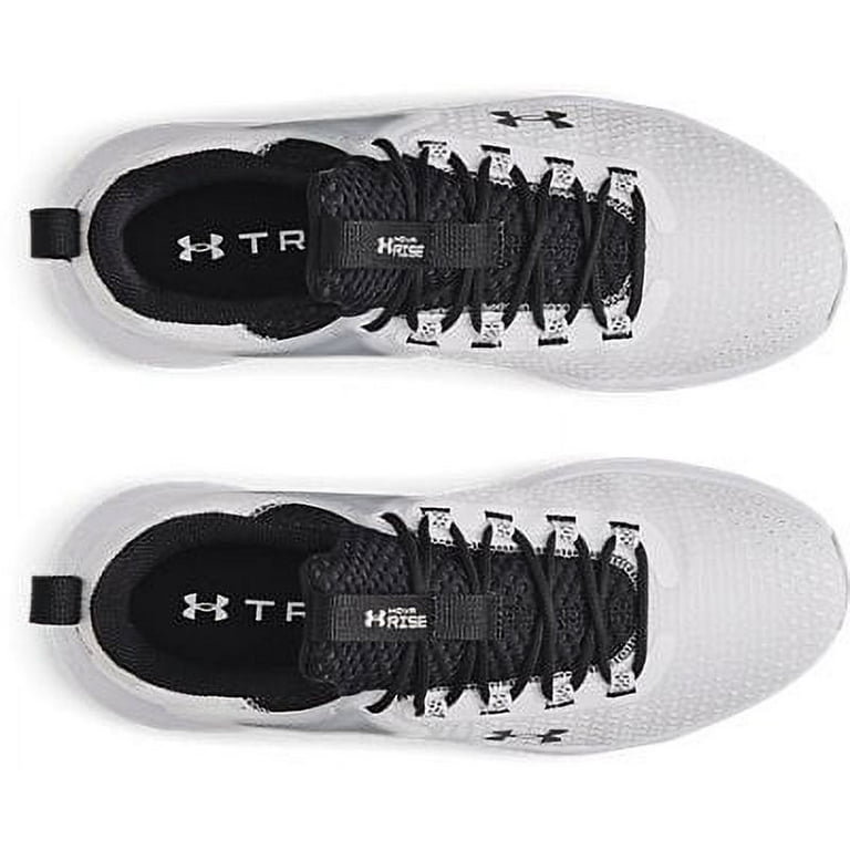 Under Armour HOVR Rise 4 UA Men\'s Size 13 Black White Sneakers Under Armour HOVR Rise 4 Athletic Sneakers White Black Mesh  main image 4